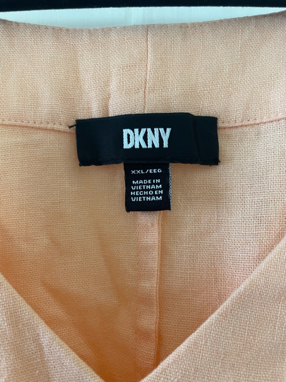 DKNY Women’s Sleeveless Linen Viscose Dress Peach Salmon Sz Plus XXL  Maxi - Picture 4 of 7